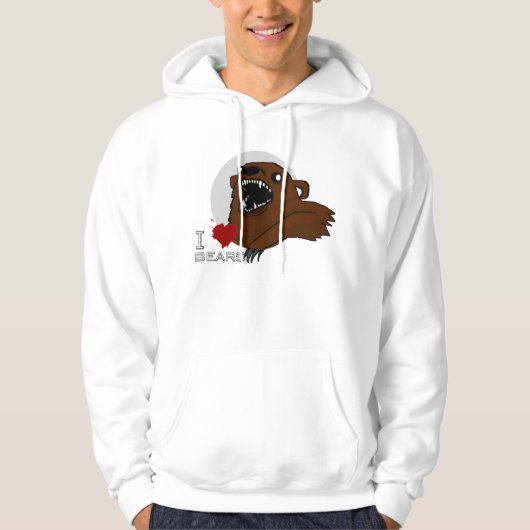 Veste À Capuche J'aime le sweatshirt d'ours (Devant)
