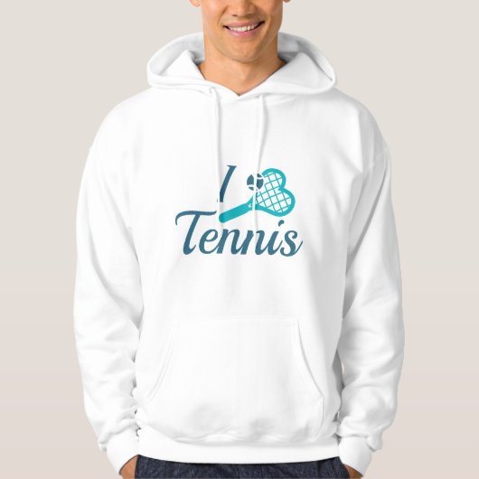 Veste À Capuche J'aime le tennis (Devant)