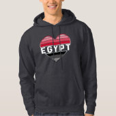 Veste À Capuche J'aime l'Egypte, le coeur égyptien (Devant)