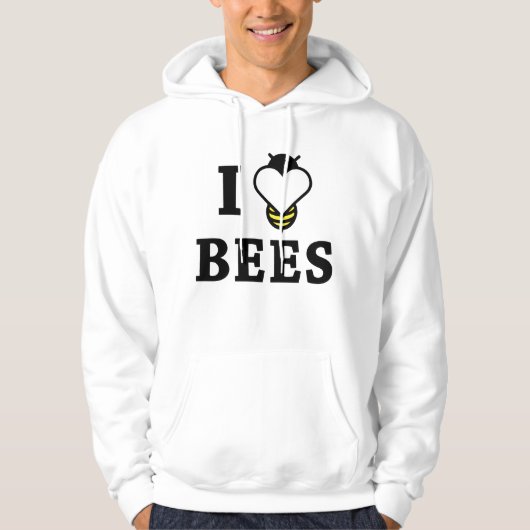 Veste À Capuche J'aime les abeilles (Devant)