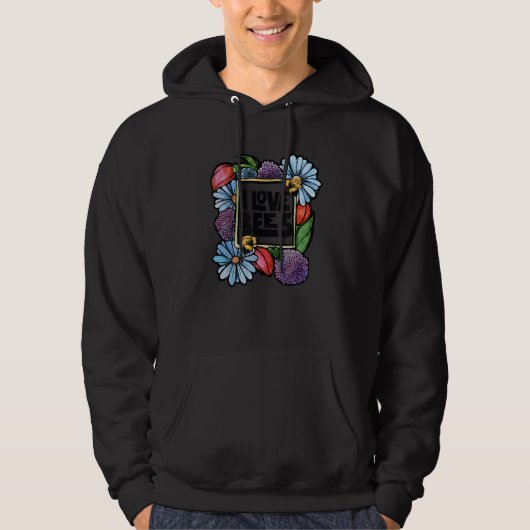Veste À Capuche J'aime les abeilles (Devant)