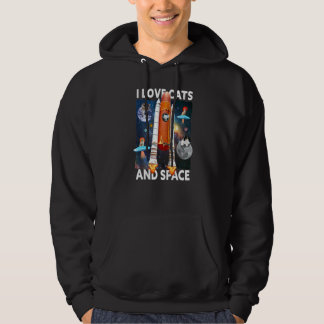 Veste À Capuche J'Aime Les Chats Et L'Espace Chat & Espace
