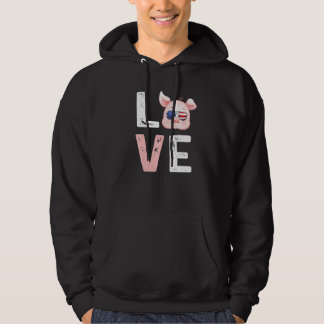 Veste À Capuche J'aime les cochons Lunettes de soleil patriotiques