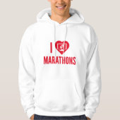 Veste À Capuche J'aime les marathons (Devant)
