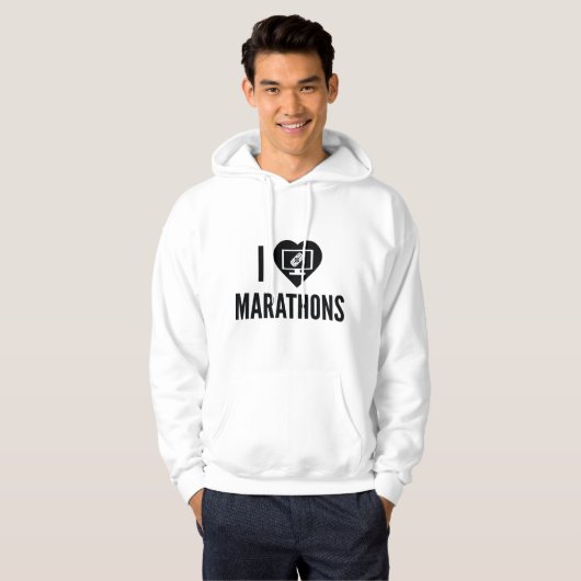 Veste À Capuche J'aime les marathons (Devant entier)
