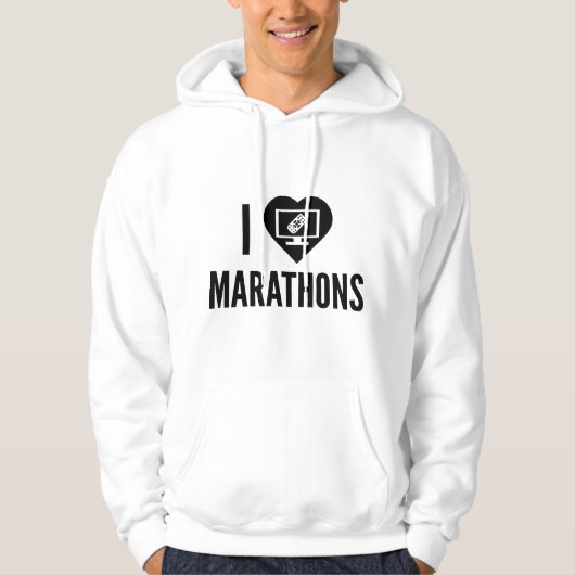 Veste À Capuche J'aime les marathons (Devant)
