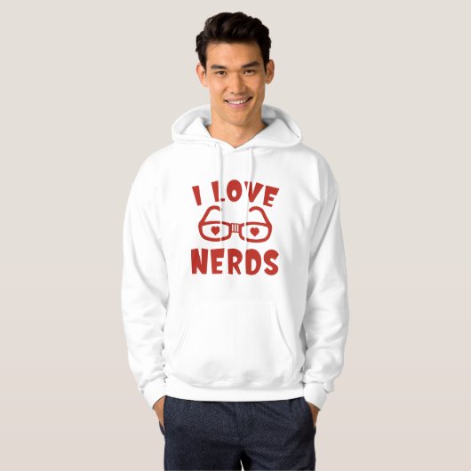 Veste À Capuche J'Aime Les Nerds (Devant entier)