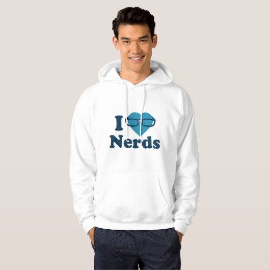Veste À Capuche J'Aime Les Nerds (Devant entier)