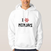 Veste À Capuche J'aime les Ninjas (Devant)