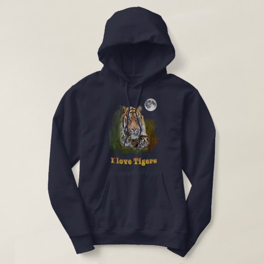 Veste À Capuche J'aime les tigres (Design devant)