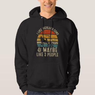 Veste À Capuche J'Aime Les Vaches Highland Et Peut-Être 3 Personne