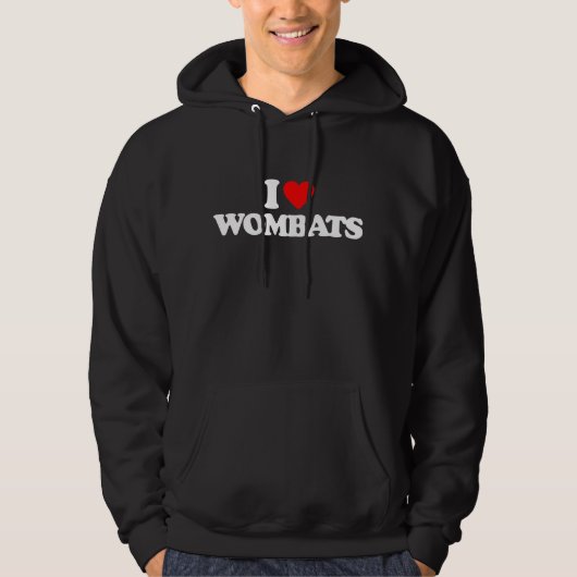 VESTE À CAPUCHE J'AIME LES WOMBATS (Devant)