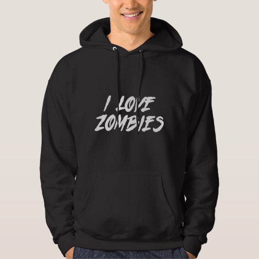 Veste À Capuche J'aime les zombies (Devant)