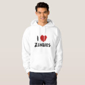 Veste À Capuche J'aime les zombies (Devant entier)