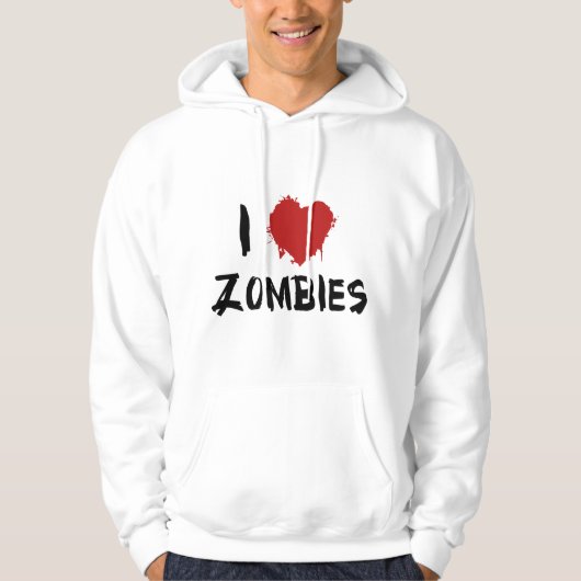 Veste À Capuche J'aime les zombies (Devant)