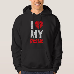 Veste À Capuche J'Aime Ma Bestie Meilleur Ami Pour Toujours Amitié