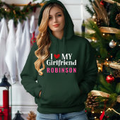 Veste À Capuche J'Aime Ma Fille Élégante Noire