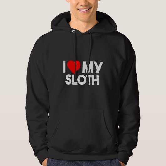 Veste À Capuche J'Aime Ma Sloth Nap Sloth Lazy (Devant)