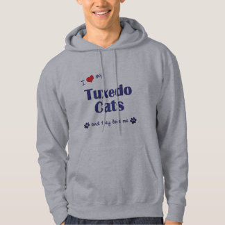Veste À Capuche J'aime mes chats de smoking (les chats multiples)