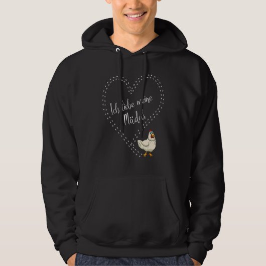 Veste À Capuche J'Aime Mes Filles Poulets (Devant)