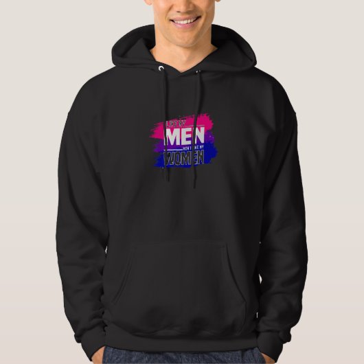 Veste À Capuche J'Aime Mes Hommes J'Aime Mes Femmes Bisexuelle Fie (Devant)