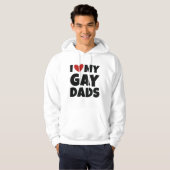 Veste À Capuche J'aime mes papas gays (Devant entier)