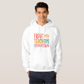 VESTE À CAPUCHE J'AIME MES PROFESSEURS. (Devant entier)