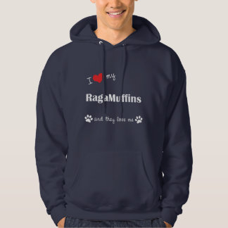 Veste À Capuche J'aime mes va-nu-pieds (les chats multiples)