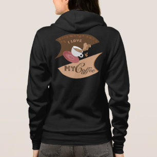 Veste À Capuche J'aime mon café Retro Java