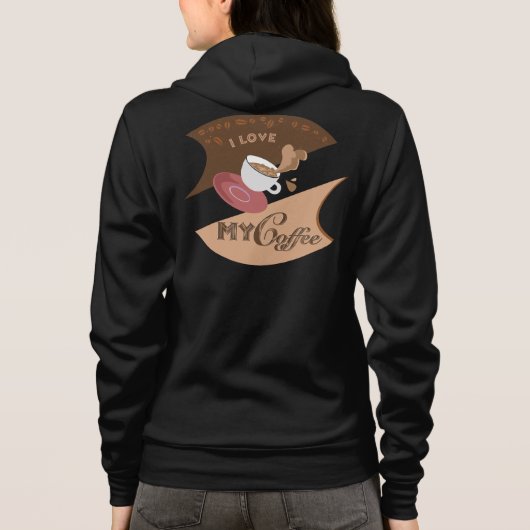 Veste À Capuche J'aime mon café Retro Java (Dos)