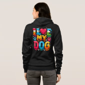 Veste À Capuche J'Aime Mon Chien (Dos entier)