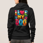 Veste À Capuche J'Aime Mon Chien (Dos)