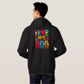 Veste À Capuche J'Aime Mon Chien (Dos entier)