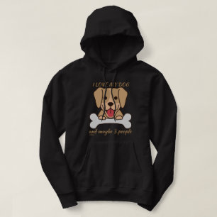 Veste À Capuche J'AIME MON CHIEN ET PEUT-ÊTRE 3 PERSONNES mignonne