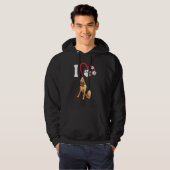 Veste À Capuche J'Aime Mon Chien Sanglant (Devant entier)