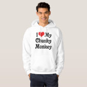 Veste À Capuche J'aime mon Chunky Monkey (Devant entier)