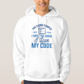 Veste À Capuche J'aime mon code (Devant)