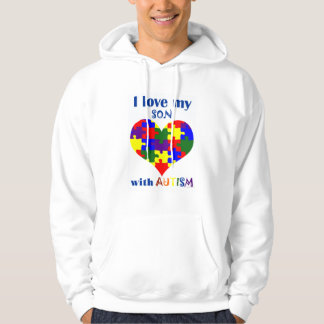 Veste À Capuche J'aime mon fils avec l'autisme
