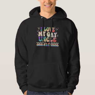 Veste À Capuche J'aime mon oncle gay Groovy LGBT Lesbienne Arc-en-