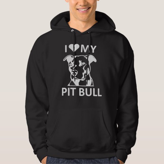 Veste À Capuche J'Aime Mon Pitbull J'Aime Mon Pitbull Pit Bull (Devant)