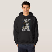 Veste À Capuche J'aime mon Shih Tzu (Devant entier)