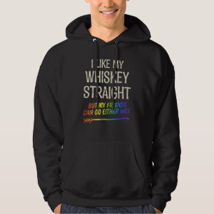 Veste À Capuche J'Aime Mon Whiskey Straight Fière Lgbt Pride Best