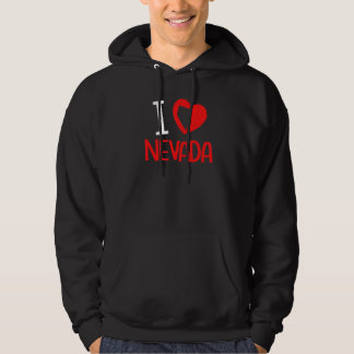 Veste À Capuche J'aime Nevada Usa État Amérique Voyage Nevadan Voi