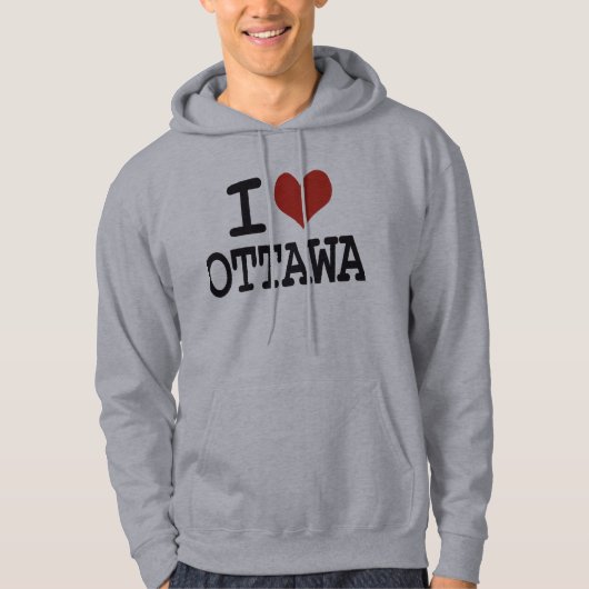 Veste À Capuche J'aime Ottawa (Devant)