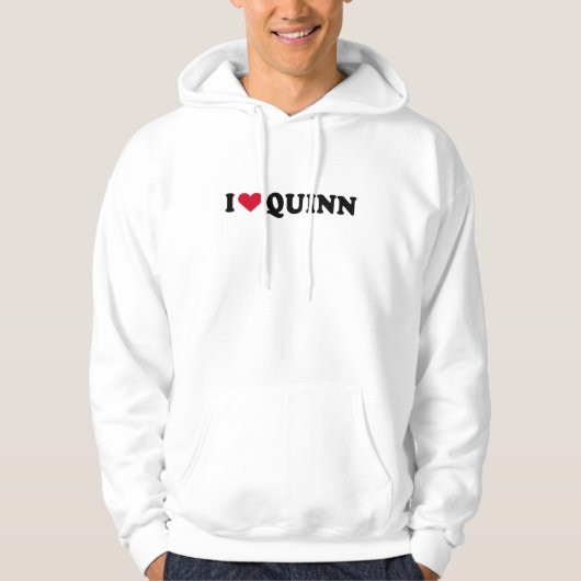 VESTE À CAPUCHE J'AIME QUINN (Devant)