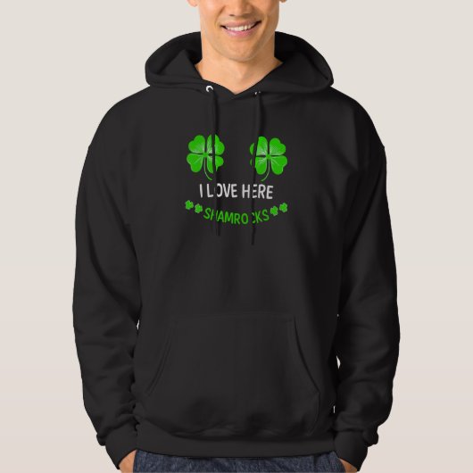 Veste À Capuche J'aime ses Shamrocks St Patrick's Day Couples (Devant)