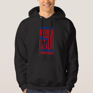 Veste À Capuche J'Aime Seulement Merica Hockey 3 Autres Personnes