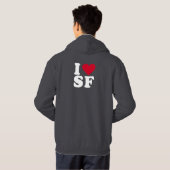 VESTE À CAPUCHE J'AIME SF (Dos entier)