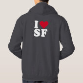 VESTE À CAPUCHE J'AIME SF (Dos)