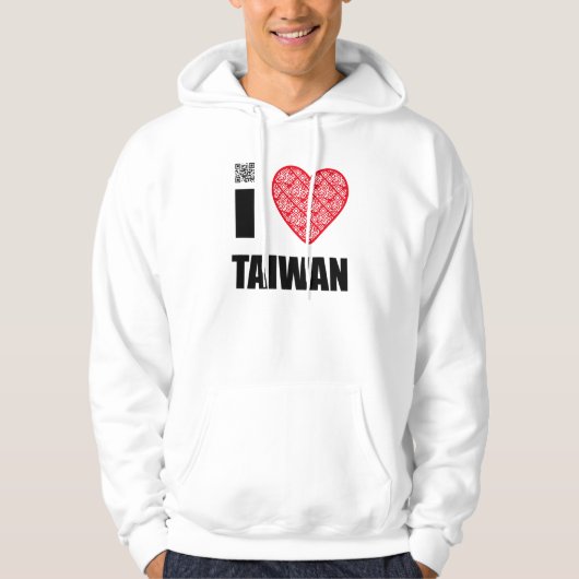 Veste À Capuche j'aime TAIWAN (Devant)